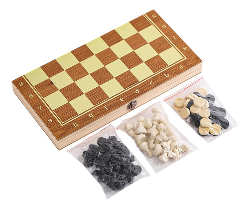 Juego De Ajedrez De Madera Plegable, Ajedrez, Damas,