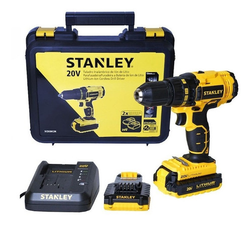 Furadeira Parafusadeira 20v Com Maleta Scd20c2k Stanley