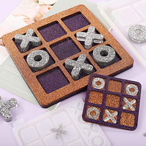 Molde De Resina Grande Tic Tac Toe 2 Piezas, Moldes De ...