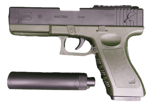 Pistola Glock Realista Expulsor De Casquillo Juguete