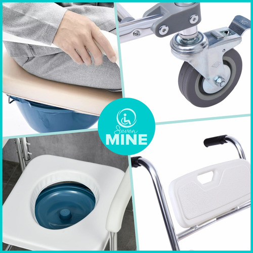 Silla 4 En 1: Silla De Ruedas, Silla Para Baño, Wc, Traslado