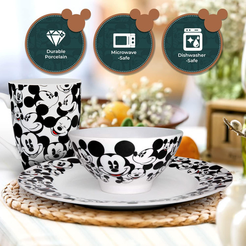 All Over Mickey - Tazón Para Sopa/cereales, Juego De 4