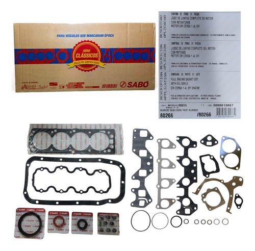 Juego De Empacaduras Chevrolet Corsa 1.3 L Y 1.4 L
