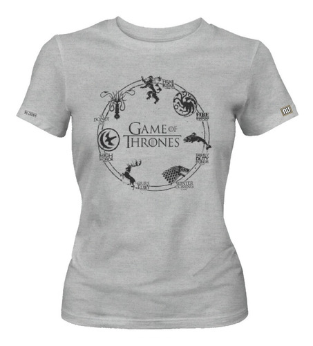 Camiseta Game Of Thrones Casas Juego Tronos Dama Mujer Edc