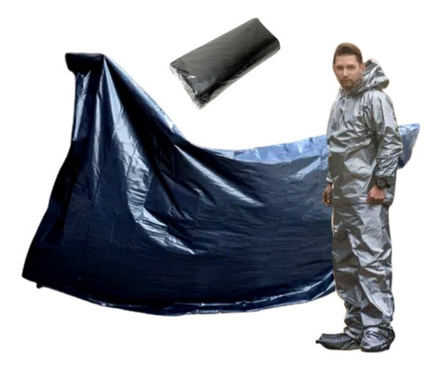 Impermeable Plástico Metalizado Grueso + Carpa Moto Plástica