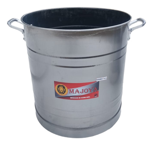 Olla Vaporera Tamalera Reforzada De Acero Inoxidable 35lts. Plateado