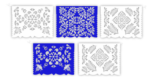 Decoración Plástico Picado Talavera Poblana Artevic 10 Tiras