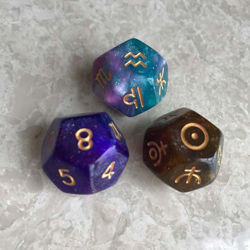 Juego De Dados De Juego De Rol De Dados Cielo Estrellado