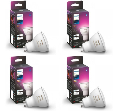 Philips Hue Lámpara Individual Gu10 Color X 4 Unidades