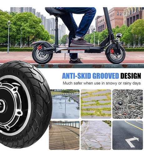 Patinete Eléctrico Hub Motor Tires Con Rueda Delantera De 10