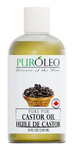 Aceite De Ricino Pureoyl 8 Fl Oz Mejor Prensado En Frío 100%