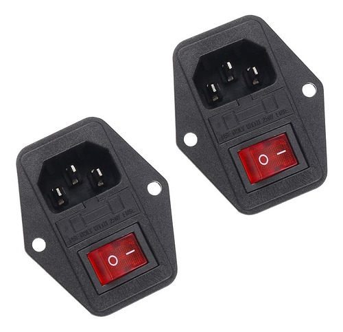 2iec 320 C14 Conector Macho Tipo De Tornillo Panel Zóc...