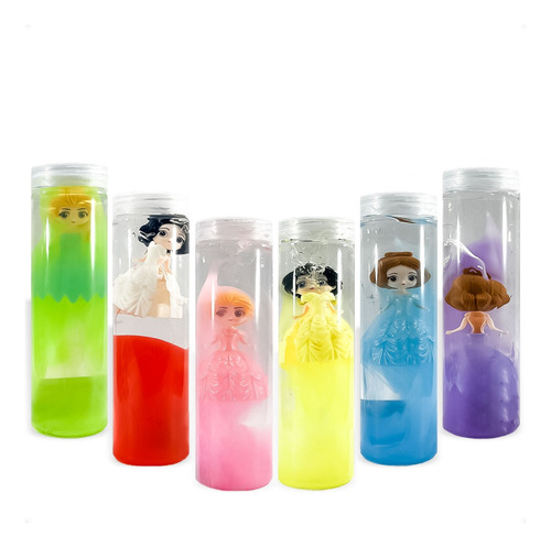 Slime En Pote Con Muñeca Colores Degradados Crystal Mud Otec