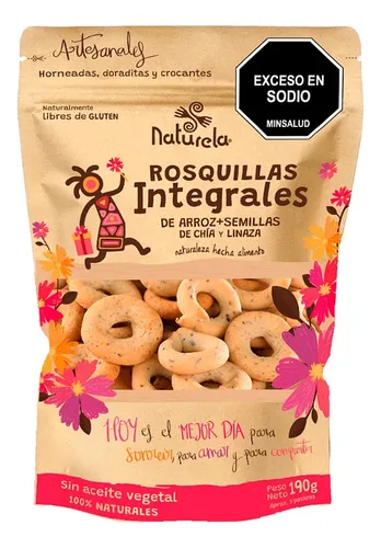 comprar Rosquillas Integrales De Arroz + Chia Y Linaza X 210 Grs - N