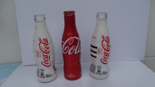 Lote Com 3 Garrafas De Coca Cola Antigas Vazias Perfeitas (Usado)