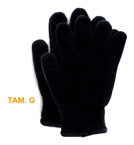 Imagem 2 de 3 de Luva De Frio Yong Bi Preta 2 Pares Tamanho G / G