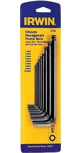 Juego de llaves hexagonales Irwin de 1,5 a 10 mm, 9 piezas, Iw10750