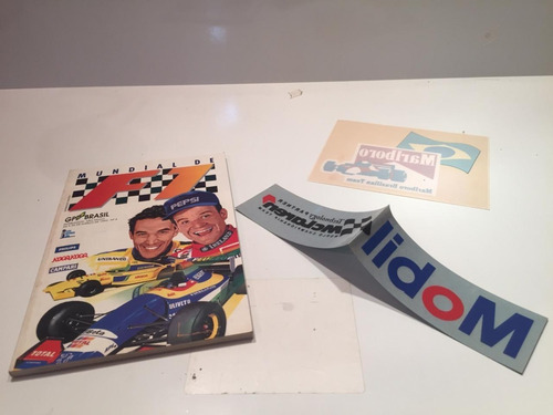 Revista Antiga Fórmula 1 Gp Brasil De 1995 Com Adesivos