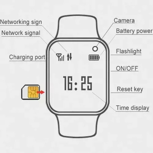 Smartwatch Infantil Com Sos Rastreador, Câmera, Gps1