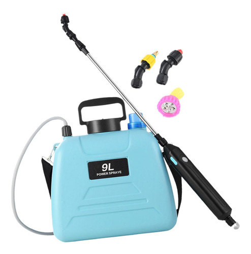 Gardinador Eléctrico De Jardín Con Botella 9l Azul 27x32cm