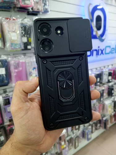 Forro Redmi 13c Con Protección De Cámara Y Anillo 