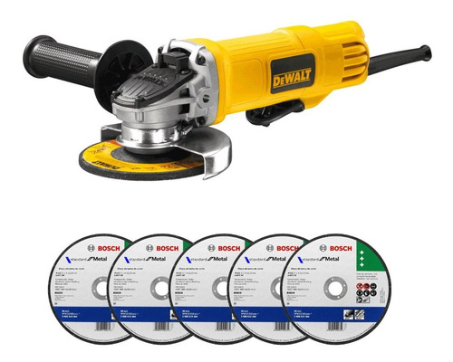 Esmeriladora Mini Angular Dewalt Dwe4120 + Discos De Corte