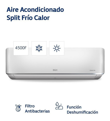Aire Acondicionado Bgh Silent Air 5200w 4500fg Bs52wccr