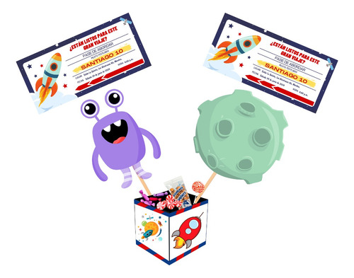 Kit Imprimible Para Fiesta Temática Astronauta