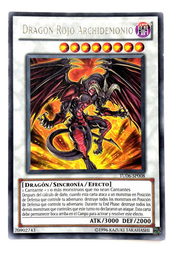 Red Dragon Archfiend - Tu06-sp008 Rare Yu-gi-oh! Turbo Pack