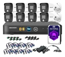 Comprar Kit Seguridad Hikvision Dvr 16ch + 8 Camaras 5mp Dual Light