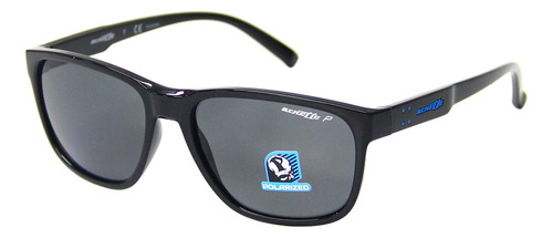 Gafas de sol Arnette Urca 0an4257 41/81 57, color negro, marco de lente negra, color gris, diseño liso
