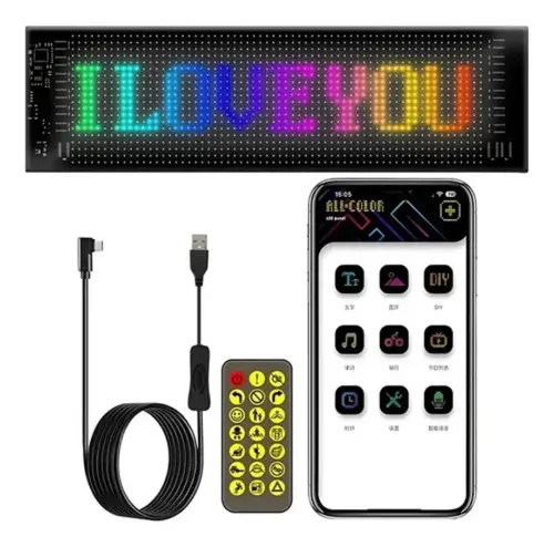 Painel Led Flexível Com Olhos De Diabo Para Caminhões 20x64