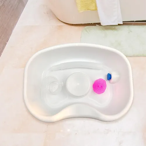 Lavabo Para Lavar El Cabello En La Cama Blanco