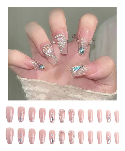 Uñas Postizas Pegamento De Uñas Postizas Decoradas Color Z180