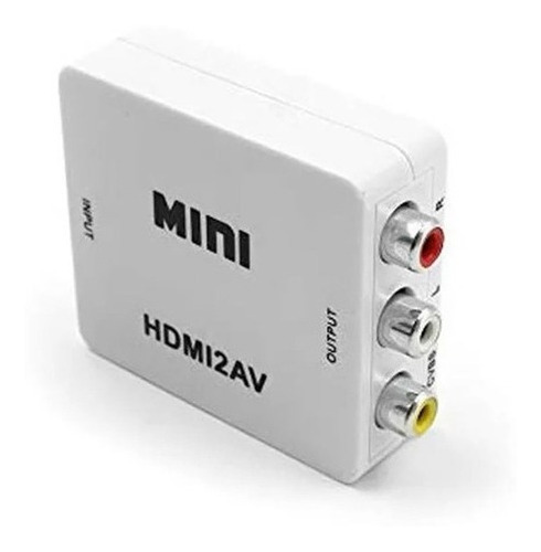 Mini Conversor Adaptador Hdmi Para 2av Rca Vídeo E Áudio Usb