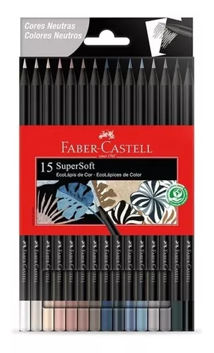 Lápices De Colores Faber-castell Supersoft Neutros X 15