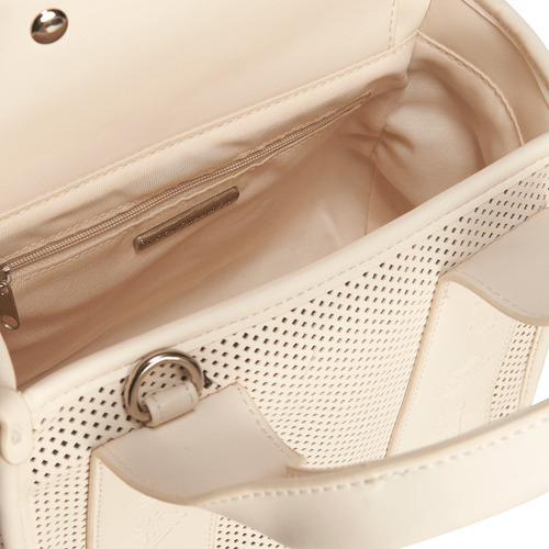 Satchel Bwebber Perf Vanilla Steve Madden Bags Acabado De Los Herrajes Níquel Color Amarillo Correa De Hombro Amarillo Diseño De La Tela Lisa