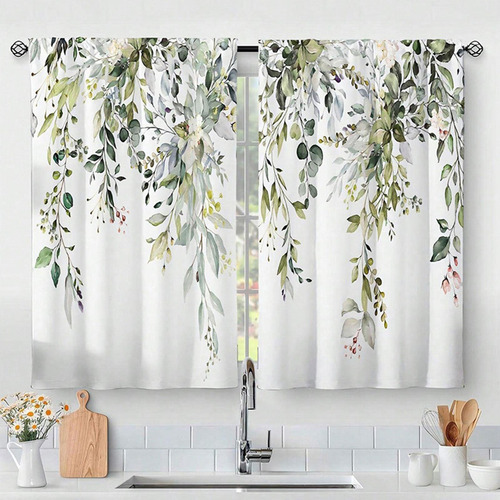 2x Hojas Cortinas De La Ventana Cortinas De De 60cmx150cm