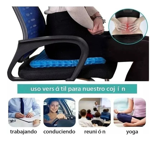 Asiento De Coche Suave Con Cojín De Gel De Silicona Ergonómi