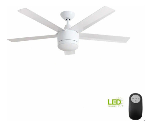 Ventilador De Techo Interior Luz Led Merwry De 52 Blanco. Color De La Estructura Blanco Frecuencia 0 Cantidad De Aspas 5 Color De Las Aspas Blanco Diámetro 52   Material De Las Aspas Plástico