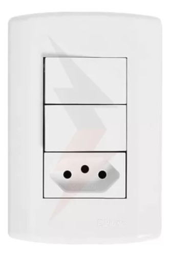 Interruptor Com 2 Teclas Simples/paralela E 1 Tomada