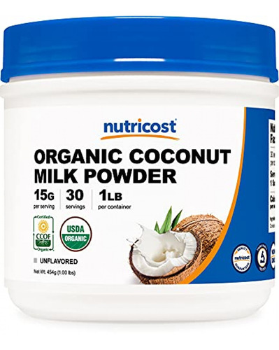 Leche De Coco Leche En Polvo De Coco Orgánica Nutricost, 1 