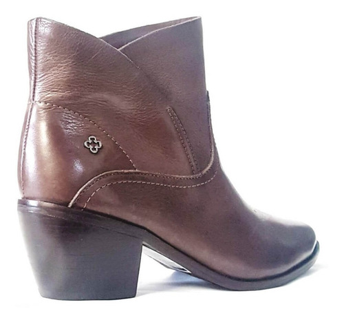 Imagem 4 de 5 de Bota Capodarte Original Couro Cano Curto Salto Baixo 4012930