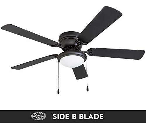 Ventilador De Techo West Hill Portage Bay Hugger 52 Negro Ma