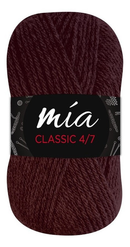 Lana Cashmilon Mia 4/7 X 10 Ovillos De 100grs (1kg) Color Bordó