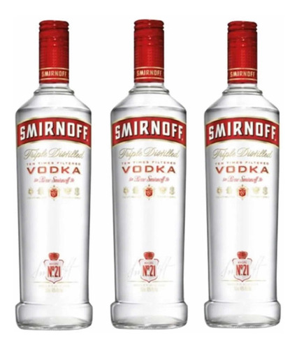 Vodka Smirnoff - 998ml. ( Kit 3 Unidades )