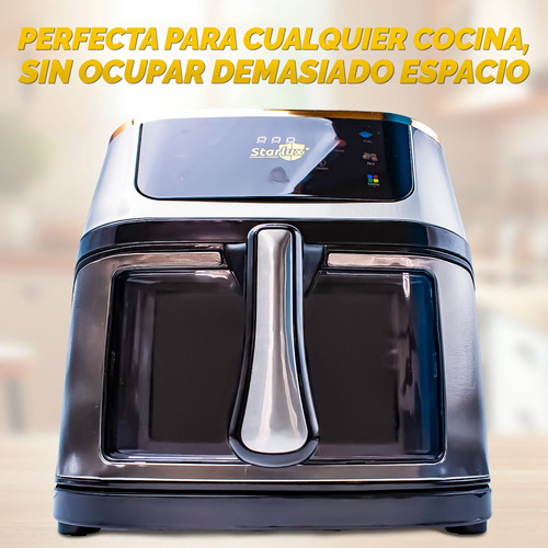 Freidora De Aire 4l Cocina Saludable Sin Aceite Fácil Uso Plateado