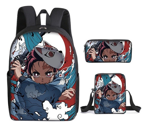 Kit 3: Mochila Demon Slayer, Estuche For Lápices