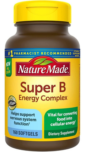 Nature Made Super B-complex Energia 160 Softgel Hecho En Usa