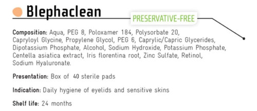 Blephaclean 40 Toalhetes De Pálpebras Estéreis Para Blefarit